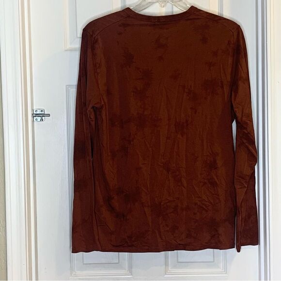Lululemon The Fundamental Long Sleeve Shirt New Tide Shibori Date Brown Size M - Picture 1 of 7